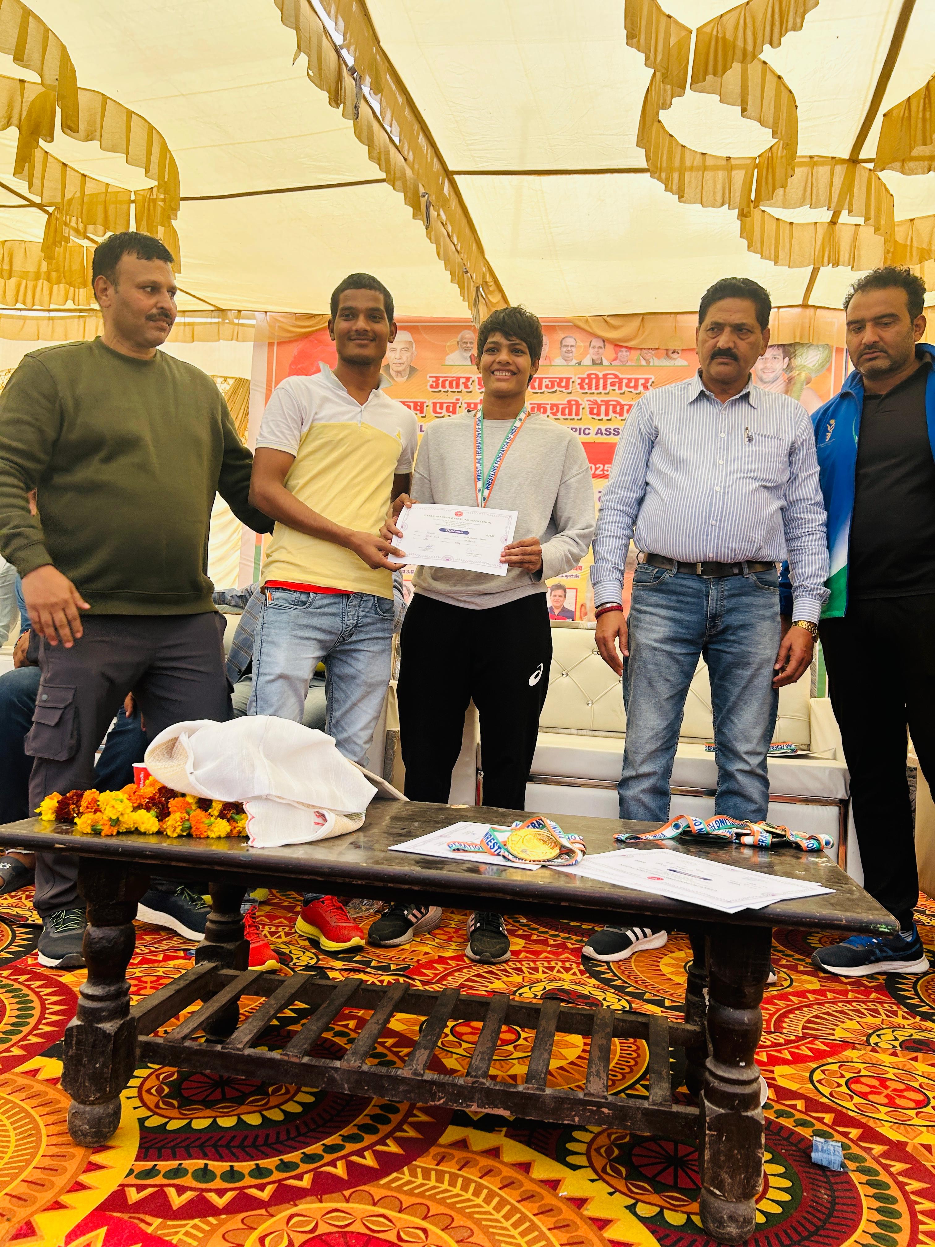 राज्य स्तरीय कुश्ती प्रतियोगिता में क्षेत्र की बेटियो ने फिर लहराया बेटियो ने परचम