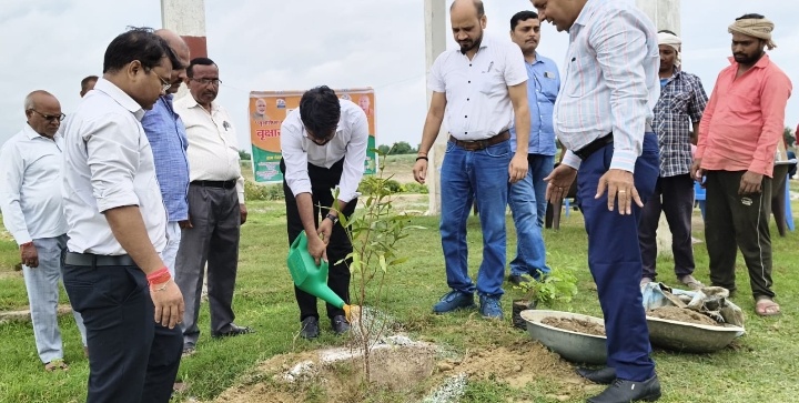 खोराबार खंड विकास अधिकारी ने किया वृक्षारोपण