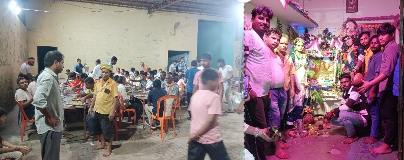 श्री कृष्ण जन्माष्टमी के उपलक्ष्य में छठे दिन पर भंण्डारे और झांकी का आयोजन किया गया 