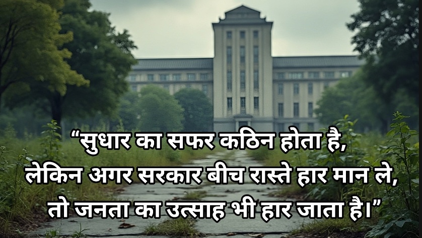 सुधार की राह में शिथिलता: जब सरकार की ढील जनता के उत्साह को मार देती है