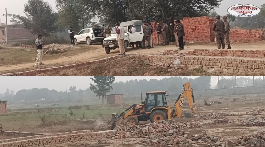 गोरखपुर विकास प्राधिकरण का अवैध प्लॉटिंग पर बड़ा अभियान, 12.50 एकड़ में की गई ध्वस्तीकरण कार्रवाई